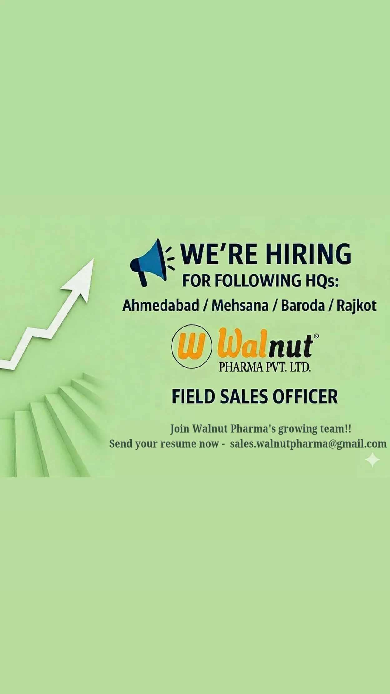 Career Opportunitie at Walnut Pharma 